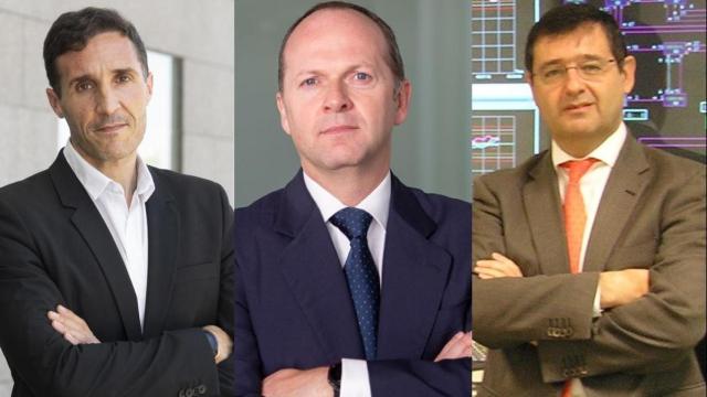 De izda. a dcha.: Juan Bola, director de Operación en Tiempo Real, Roberto García, CEO de Redeia, y Tomás Domínguez, director de Programación de la Operación