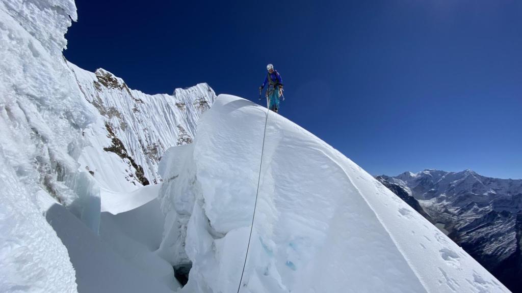 Nieves Gil en una de sus expediciones.