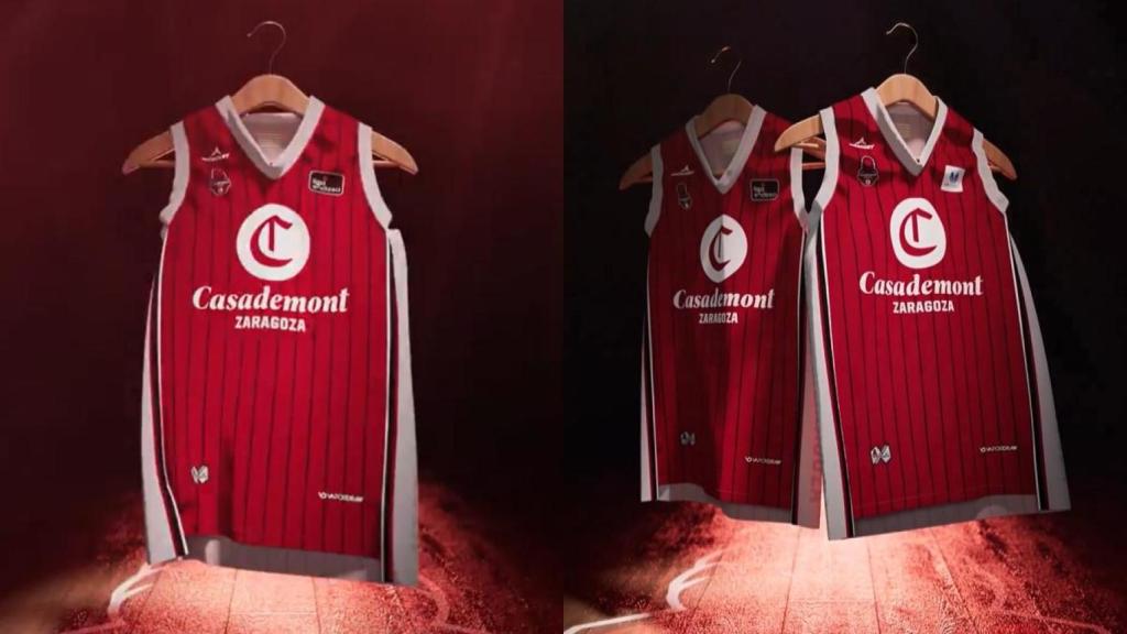 El Casademont Zaragoza muestra su nueva camiseta.