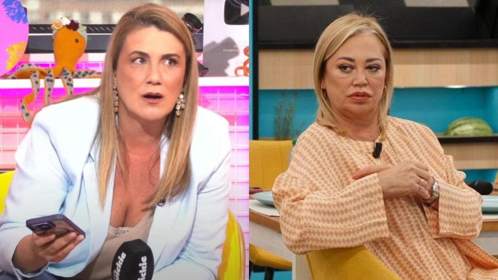 Carlota Corredera en 'Tentáculos' y Belén Esteban en una imagen de 'La familia de la tele'.
