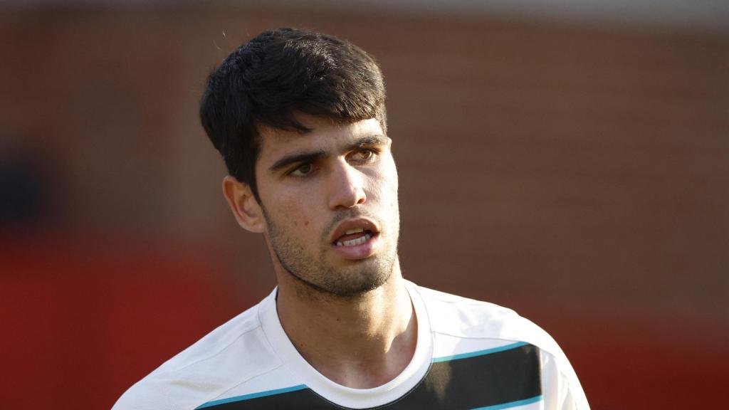 Carlos Alcaraz, en el partido ante Munar.