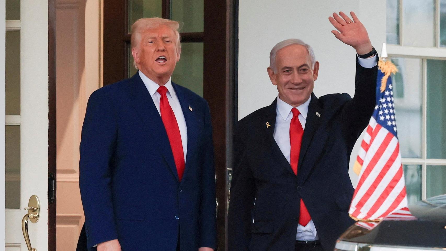 Trump y Netanyahu tras una reunión en la Casa Blanca, el 7 de abril de 2025.