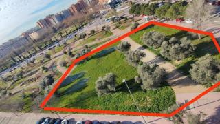 La parcela del Parque de los Olivos que se permutó para la construcción de las viviendas.