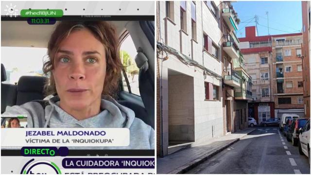 Jezabel Maldonado, víctima de 'inquiokupación', durante la emisión del programa en Canal Sur.