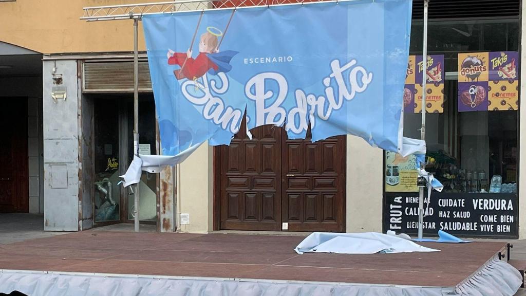 El escenario que ha sido vandalizado