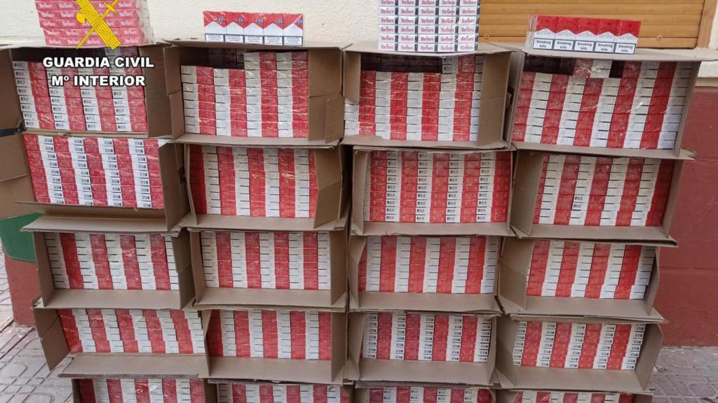 Cigarrillos incautados.