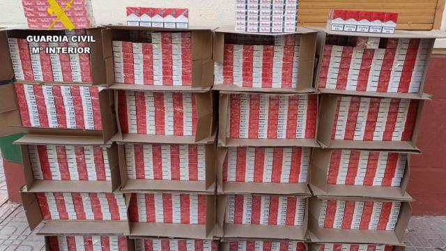 Cigarrillos incautados.