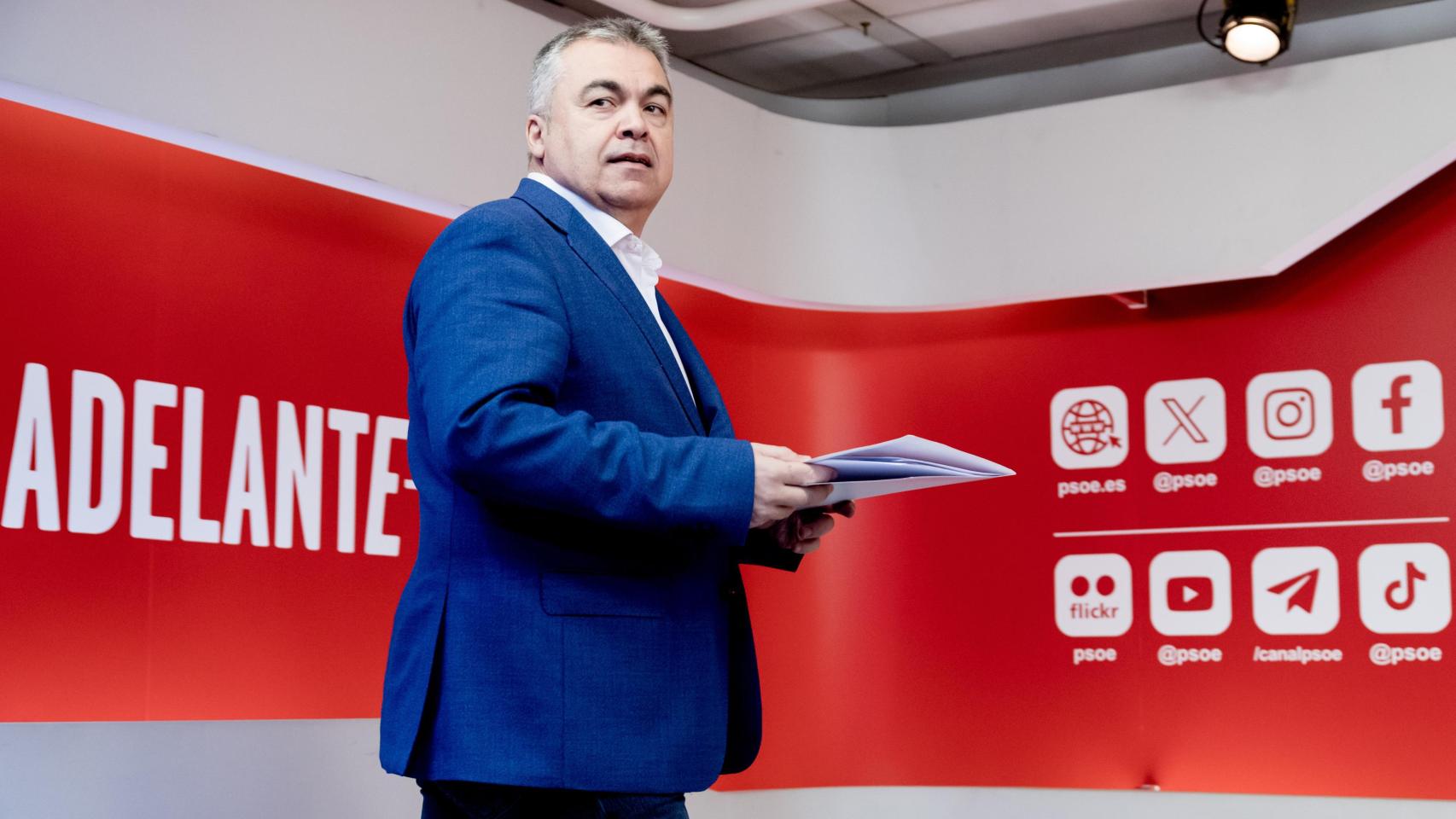 Santos Cerdán, en Ferraz, en una imagen de archivo.