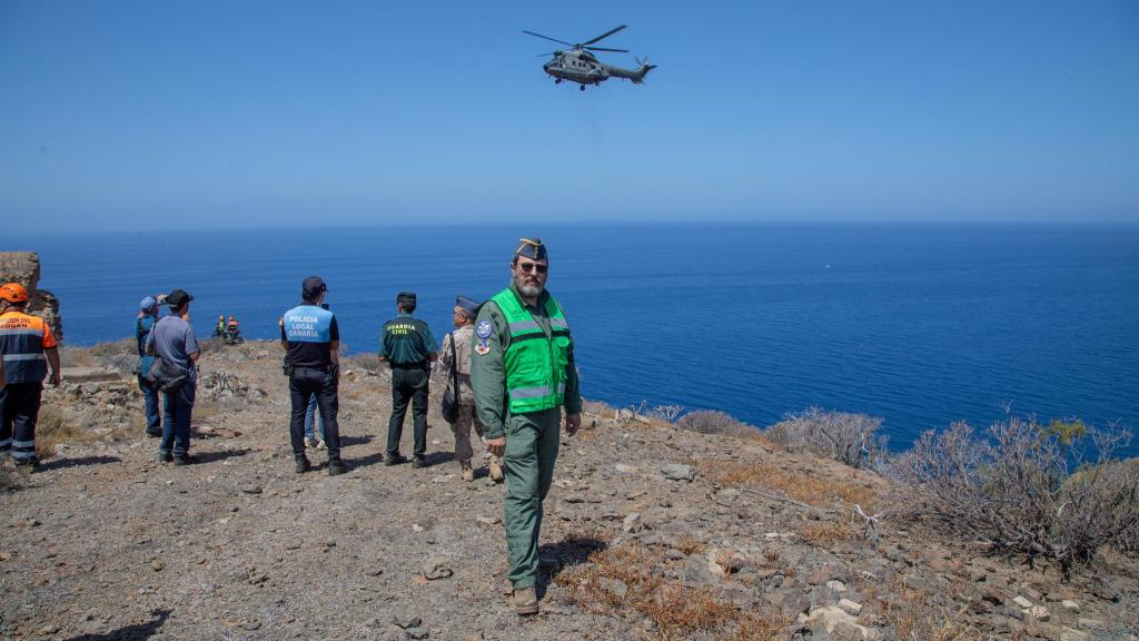 El coronel Policarpo Sánchez durante el ejercicio CANASAR 2025 en Gran Canaria.