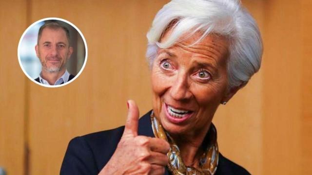 Montaje con Christine Lagarde, presidenta del BCE y Jordi Mestres, asesor financiero.