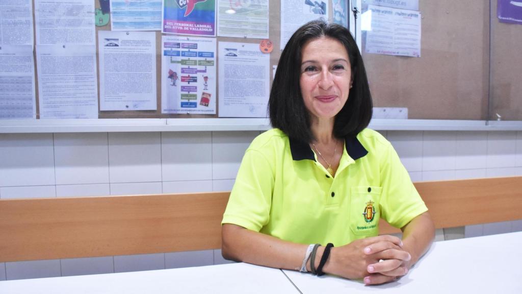 Natalia durante la entrevista