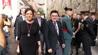 Noelia de La Cruz durante la procesión de este jueves.