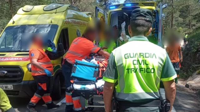 Accidente de tráfico entre dos motoristas en la N-260, en Broto