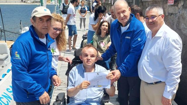 Juan Carlos I participa en Sanxenxo (Pontevedra) en la clausura del proyecto Bautismos de mar