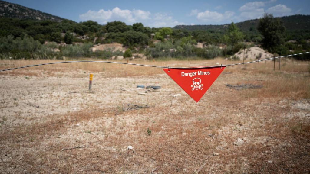 Uno de los campos de detección de explosivos.