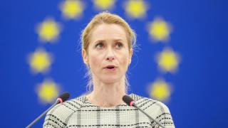 La jefa de la diplomacia europea, Kaja Kallas, durante un debate la semana pasada en el pleno de la Eurocámara en Estrasburgo