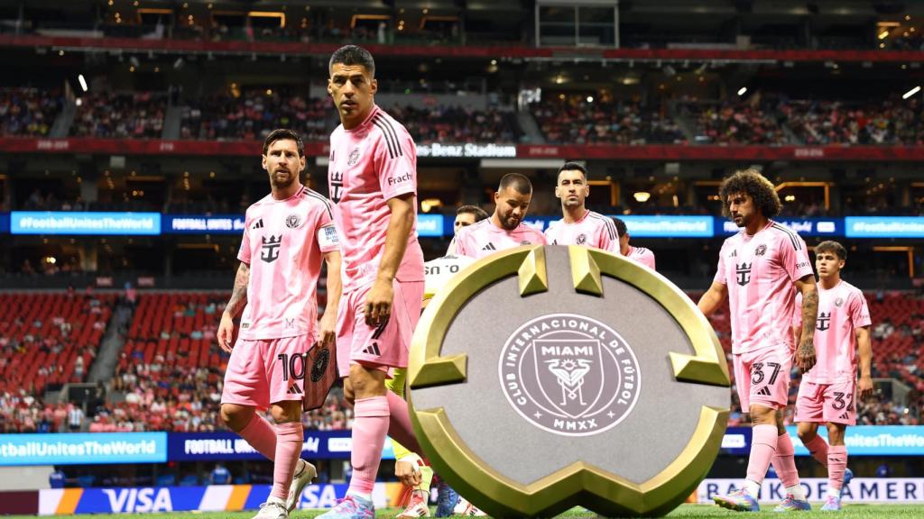 Los jugadores del Inter Miami antes del comienzo del partido ante el Porto.