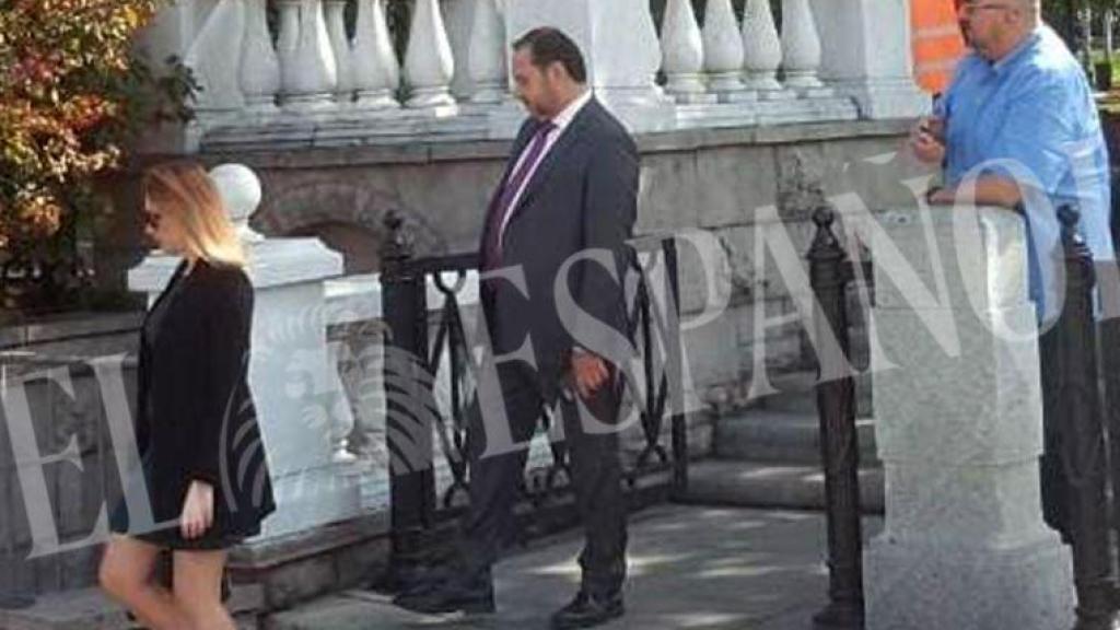 Jessica, José Luis Ábalos y Koldo, durante un viaje oficial a Moscú, en agosto de 2019.