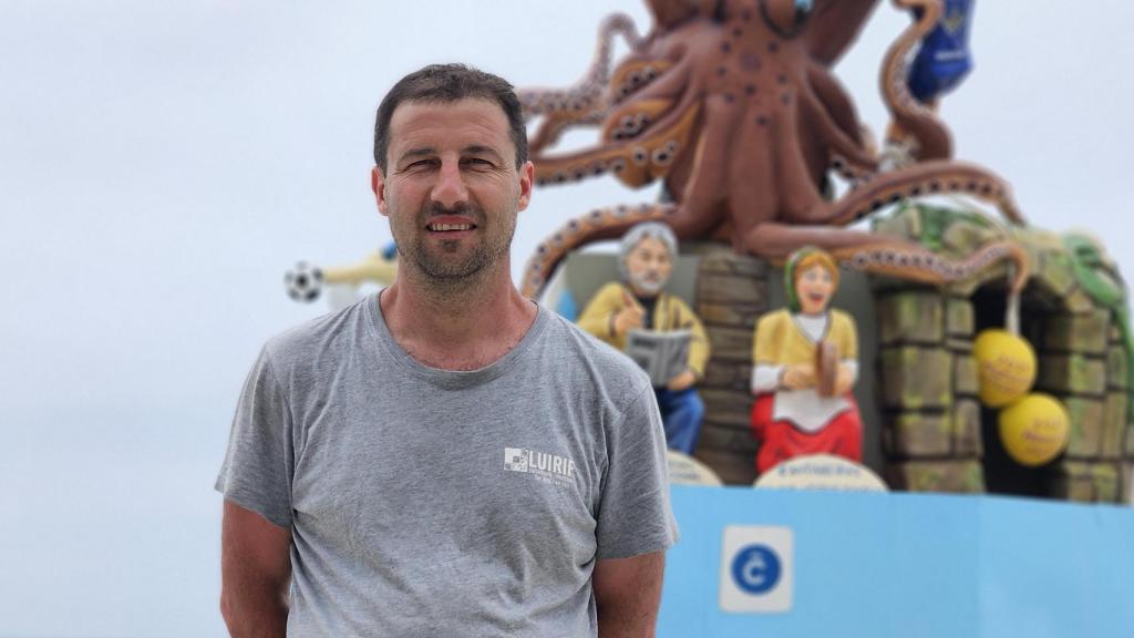 David Romero, responsable de la falla de San Juan en A Coruña.