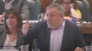 Gómez Gámez, junto a Lola Ranera en uno de los últimos plenos.