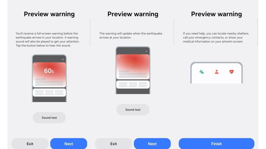 Aviso de terremotos de Samsung