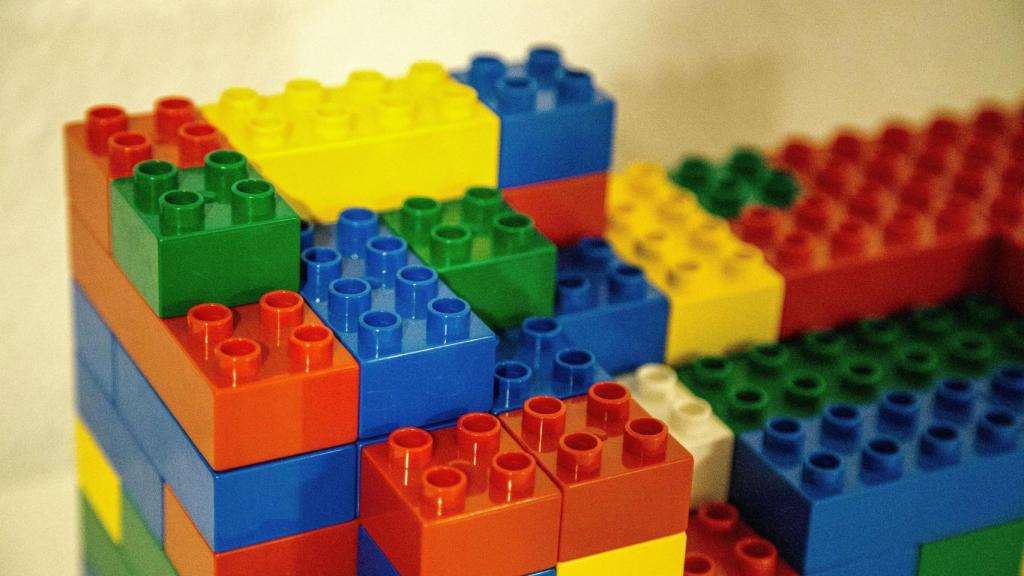 Muestra de juegos de construcción.