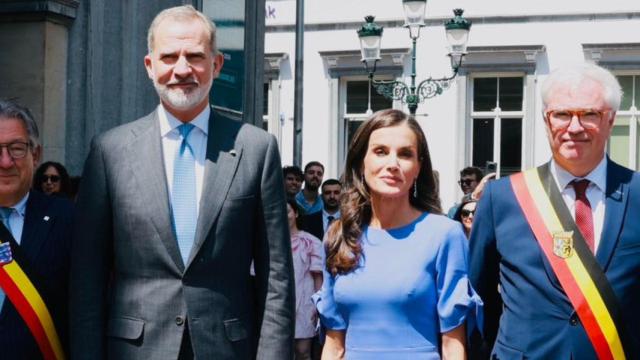 Los Reyes, a su llegada a Brujas.