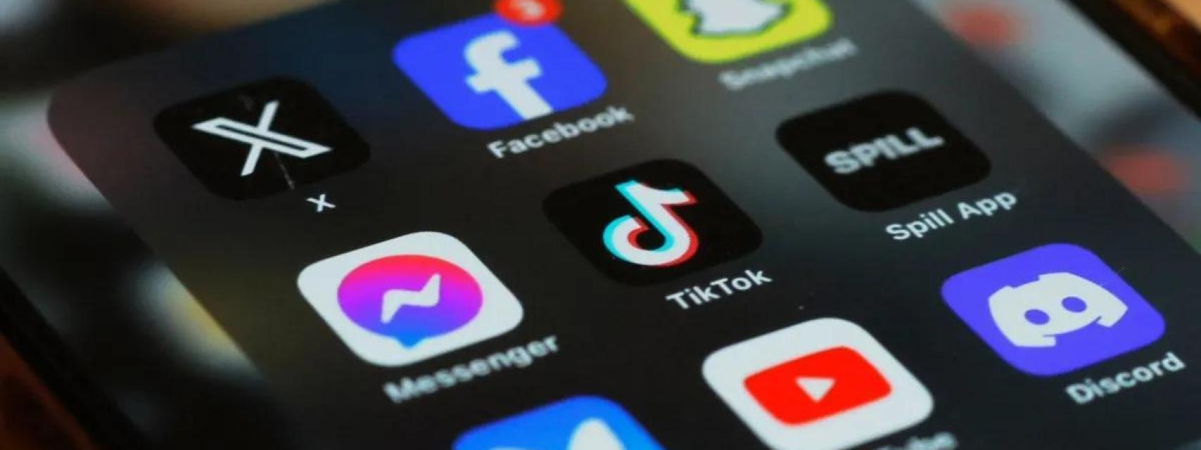 Redes sociales en un dispositivo móvil.