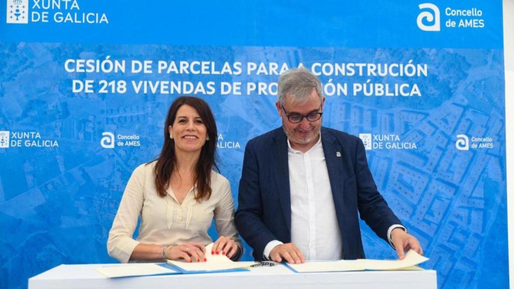Acuerdo entre Xunta y Concello de Ames para la cesión de parcelas para nuevos hogares.