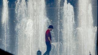 Dellafuente durante su concierto en el estadio Metropolitano.