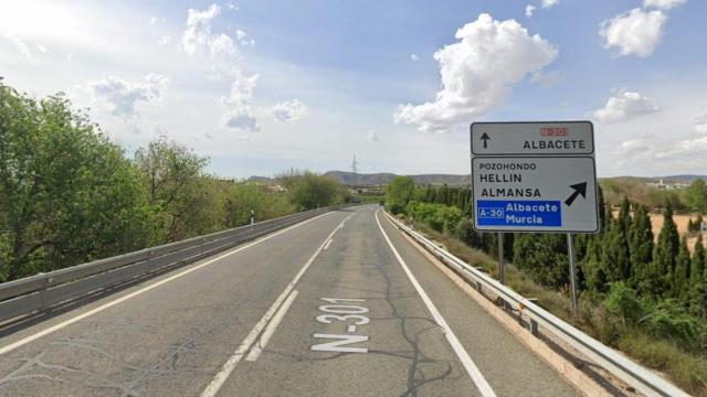 N-301 a la altura de Hellín.