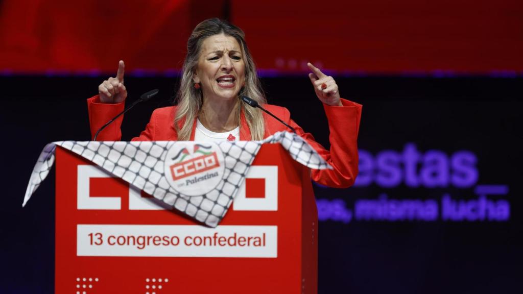 La vicepresidenta segunda, Yolanda Díaz, interviene en el acto de clausura del XIII Congreso Confederal de CCOO