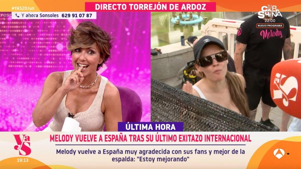 Sonsoles Ónega y Melody en 'Y ahora, Sonsoles'.