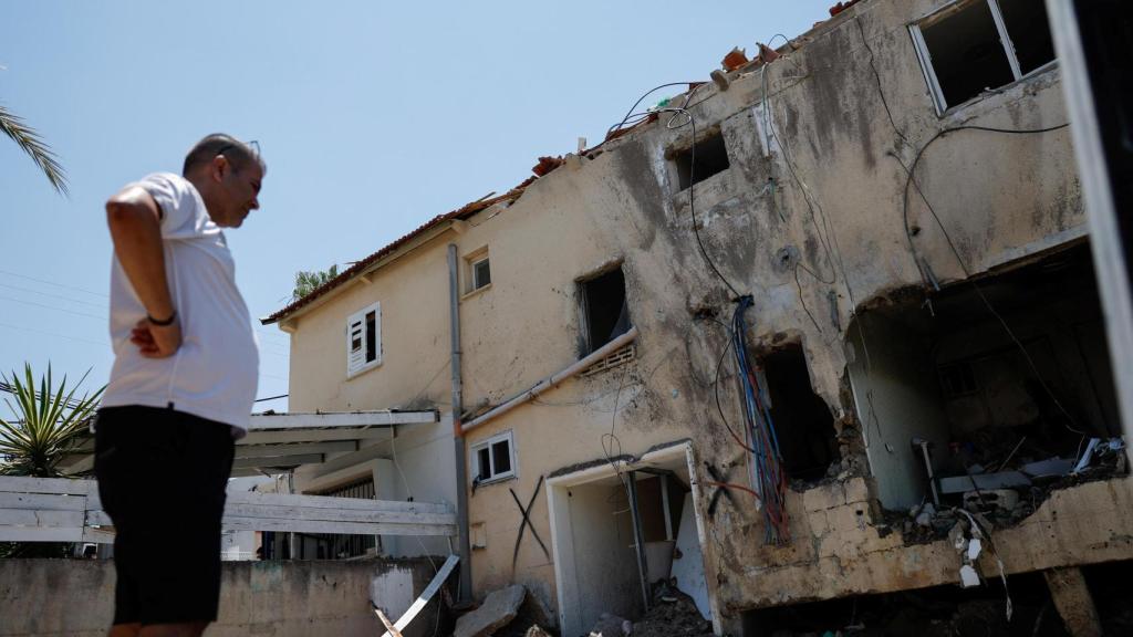 Imagen de un edificio en la ciudad israelí de Beit She'an tras los ataques de la pasada madrugada.