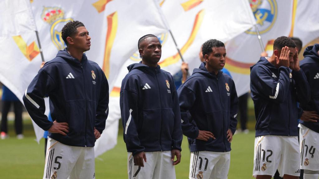 Bellingham, Vinicius y Rodrygo, con el Real Madrid