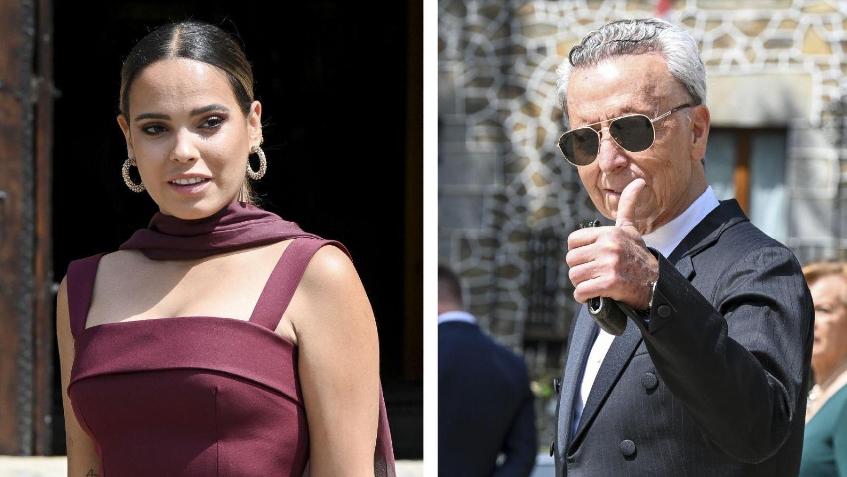 Ortega Cano y su hija Gloria Camila, en la boda de Lorena Elorriaga y Chema Esteban Ortega, celebrada en Vizcaya.