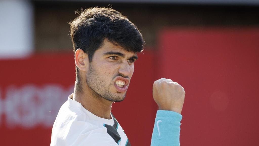 Carlos Alcaraz, en el torneo de Queen's