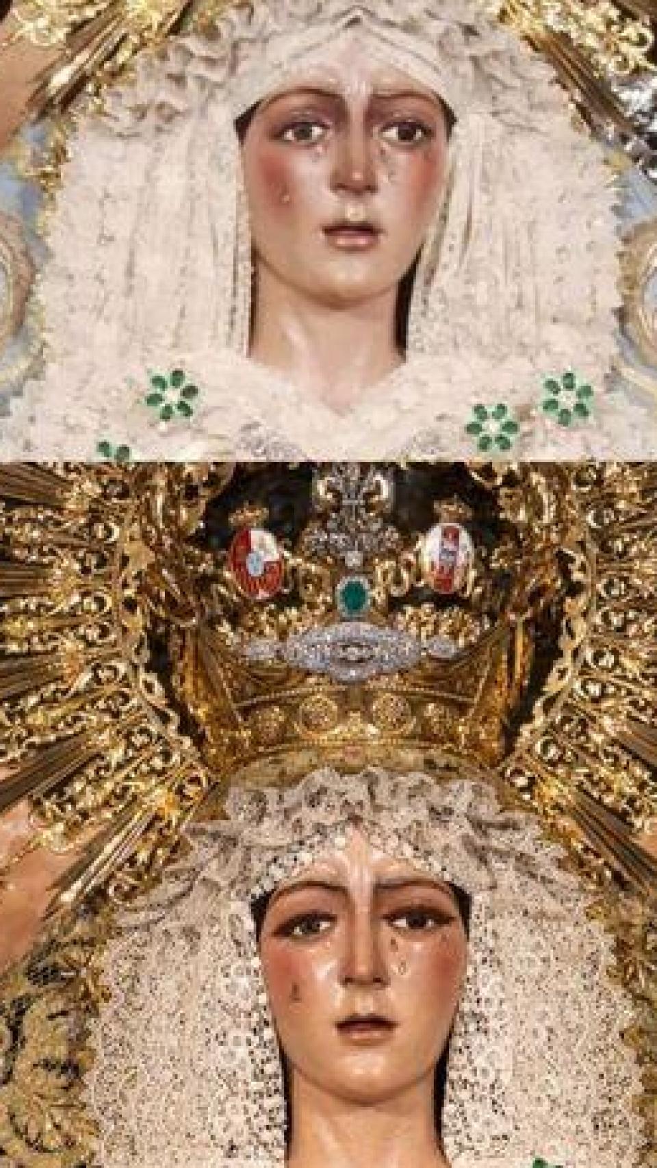 La Macarena, antes y después de la restauración polémica.