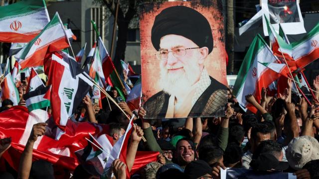 Manifestación en Bagdad para mostrar solidaridad con Irán.