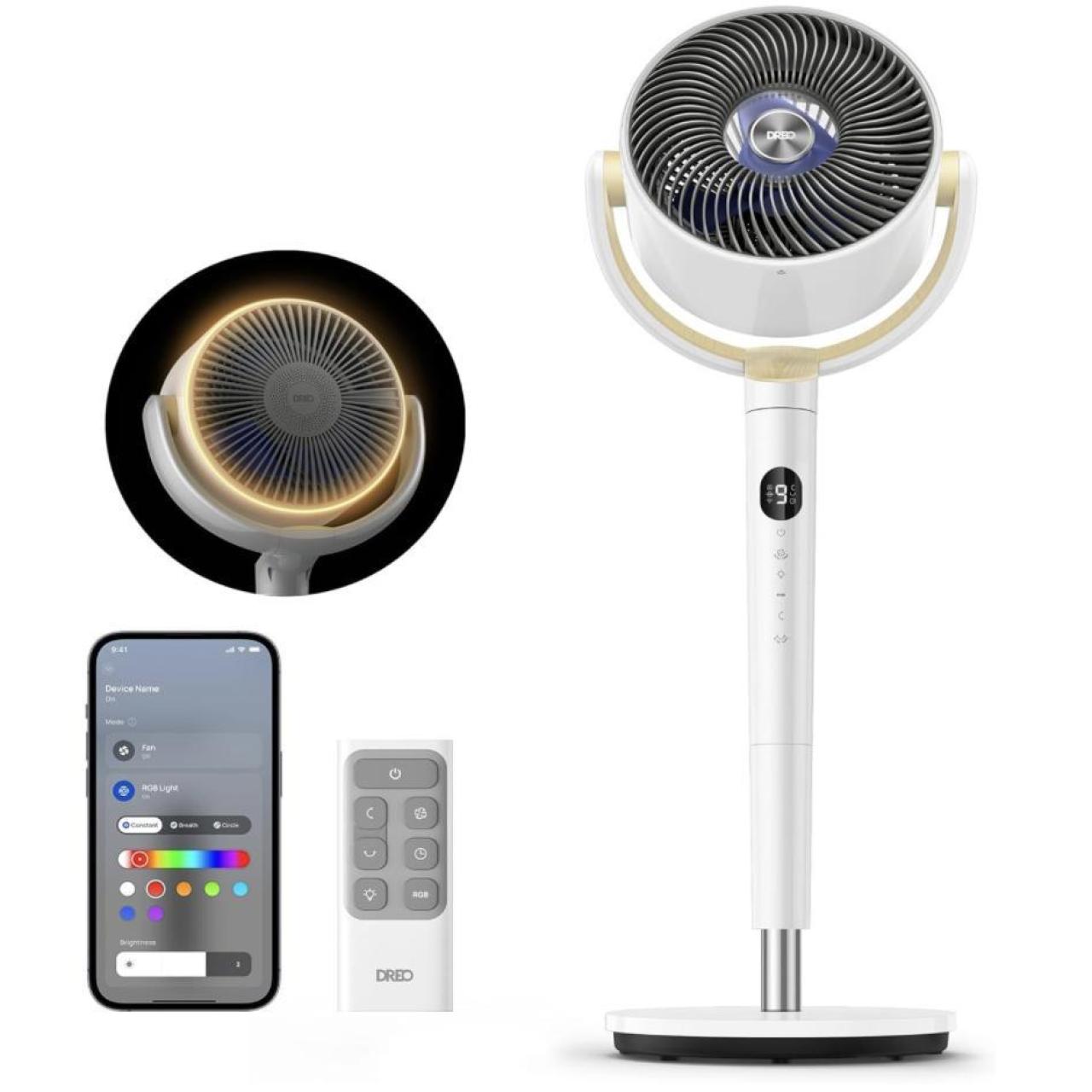 Este ventilador oscilante cuenta con un giro horizontal único.