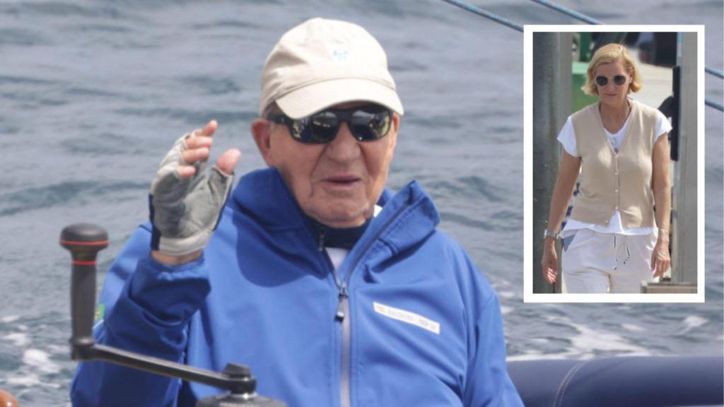 El rey Juan Carlos ha disfrutado de una jornada más en las regatas de Sanxenxo arropado por su hermana, la infanta Margarita, y su sobrina, María Zurita.