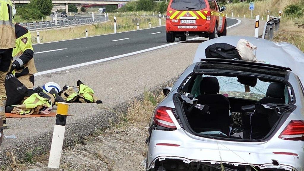 Accidente en la AP-1 en Burgos