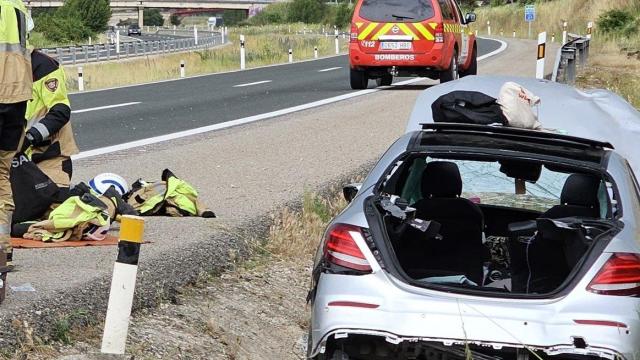 Accidente en la AP-1 en Burgos