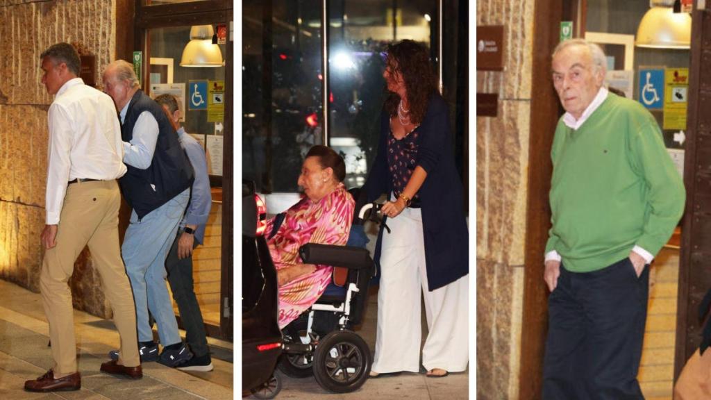 El rey Juan Carlos, durante la cena que compartió con su hermana, la infanta Margarita, y su cuñado, Carlos Zurita.