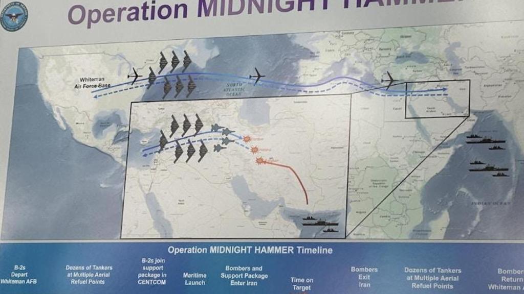 Mapa de la Operación Martillo de Medianoche