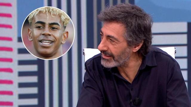 Lamine Yamal en una imagen de archivo y Juan del Val en 'La Roca'.