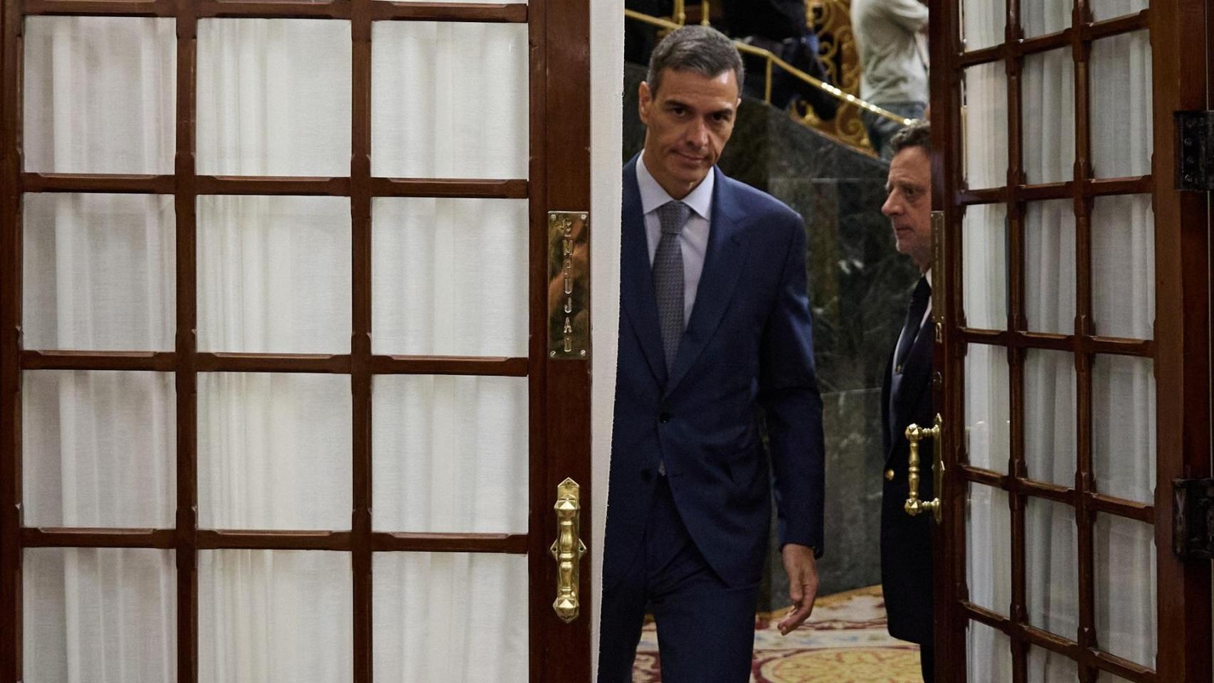 El presidente Pedro Sánchez, el pasado jueves en el Congreso de los Diputados.