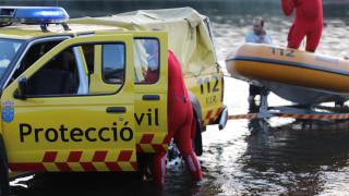 Labores de búsqueda en el río Tormes a su paso por Alba