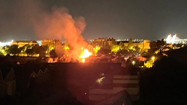 Incendio en el paseo Zorrilla de Valladolid