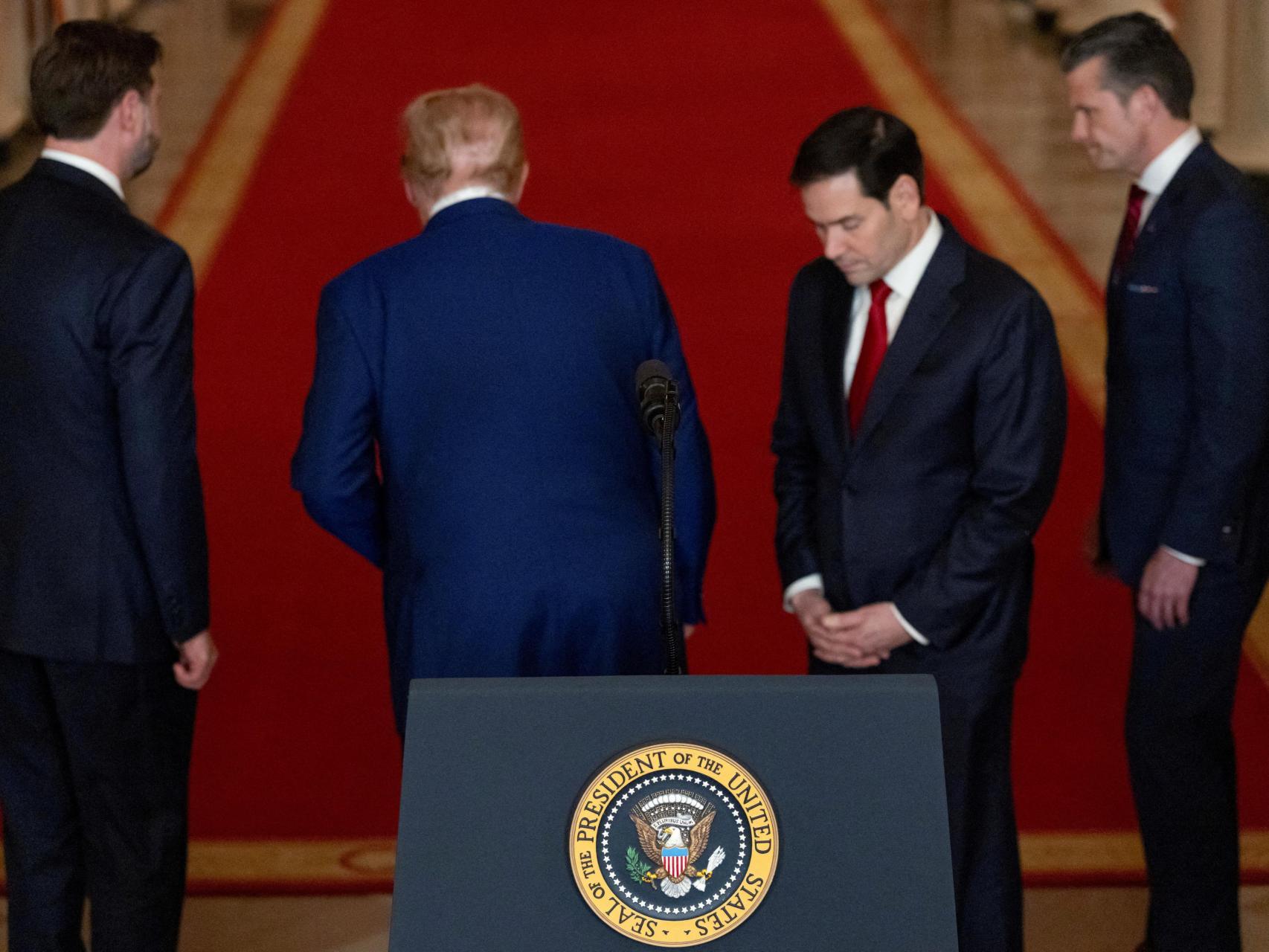 Donald Trump, tras anunciar la operación militar contra el programa nuclear iraní.